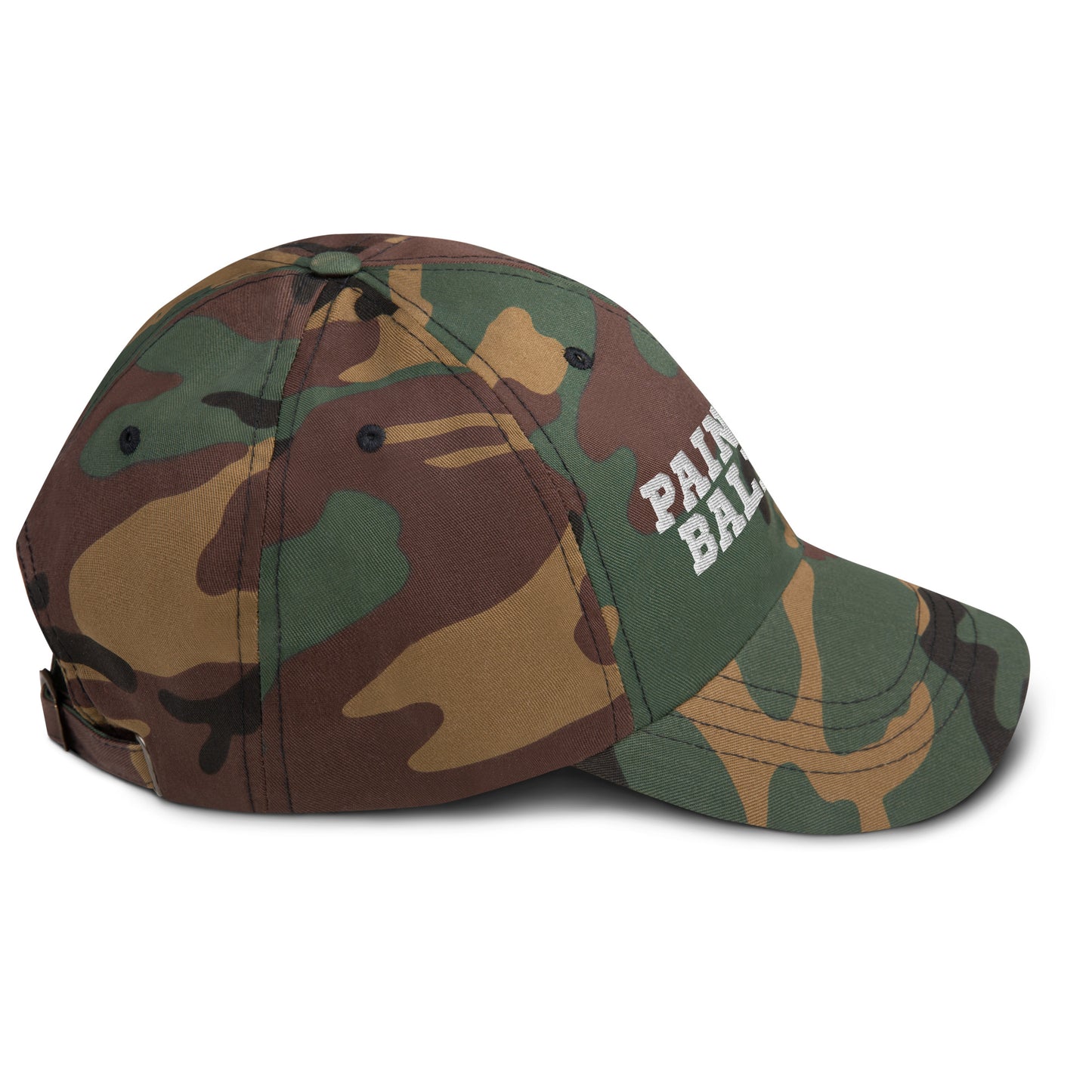 Paintball Green Camo Embroidered Baseball Hat for Men and Women