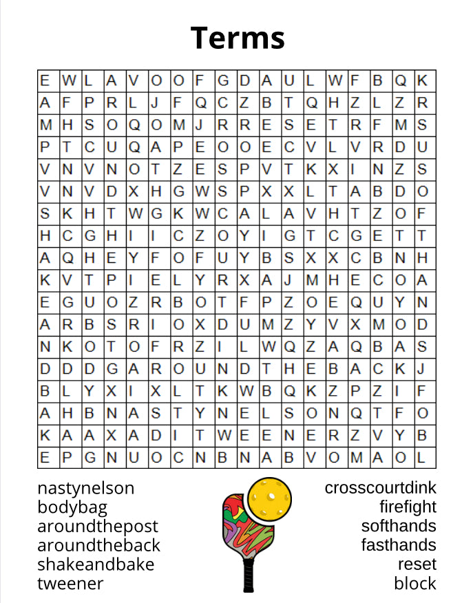 Pickleball Large Print Word Search: Puzzles For Pickleball Addicts - Best Seller