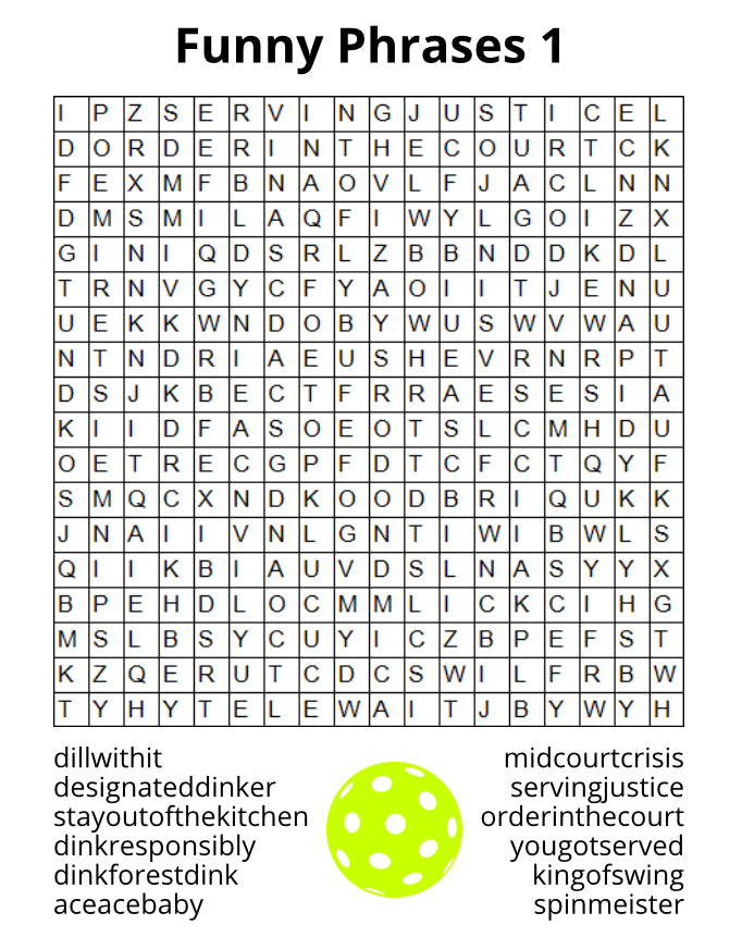 Pickleball Large Print Word Search: Puzzles For Pickleball Addicts - Best Seller