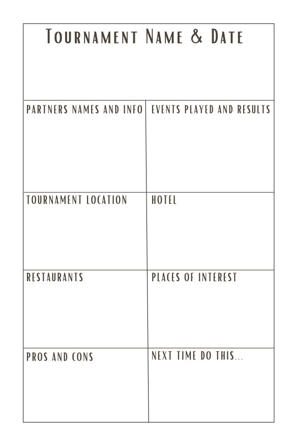 Keep Your Pickleball Tournament Life Organized Planner