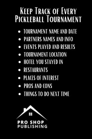 Keep Your Pickleball Tournament Life Organized Planner