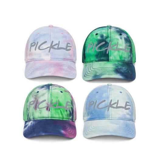 Pickleball Tie Dye Embroidered Baseball Hat in 4 Different Colors to Pick from for Men and Women