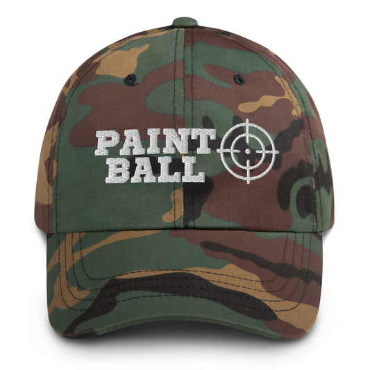 Paintball Green Camo Embroidered Baseball Hat for Men and Women