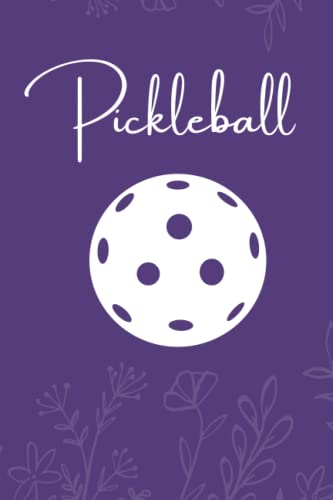 Purple Pickleball Elegant Notebook - Lined Writing Journal: 110 Pages